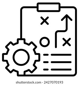 Strategic Planning icon line vector illustration