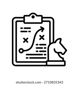Strategic Planning Icon Line Vector Illustration