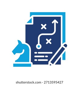 Strategic Planning Icon Mixed Vector Illustration