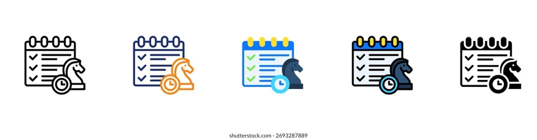 Ícone do Strategic Planning Ilustração de Vetor de Vários Estilos