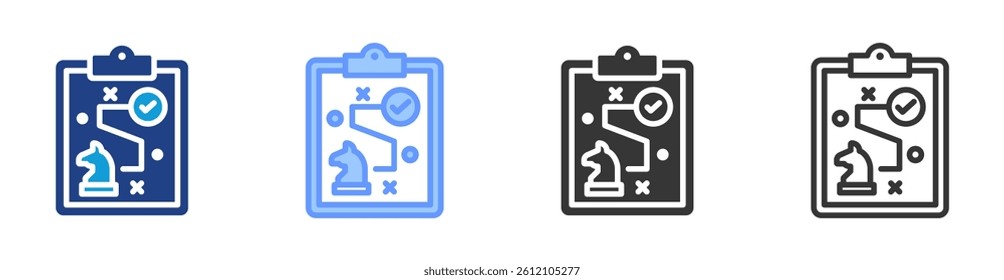 Strategic Planning icon set multiple style collection