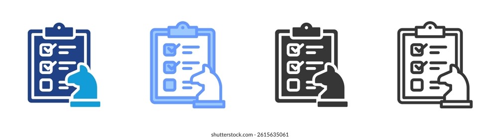 Strategic Planning icon set multiple style collection