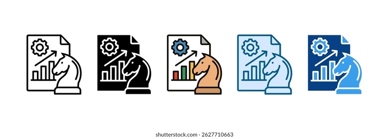 Strategic Planning Icon Set Multiple Style Collection