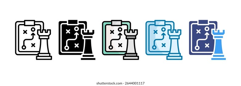Strategic Planning Icon Set Multiple Style Collection