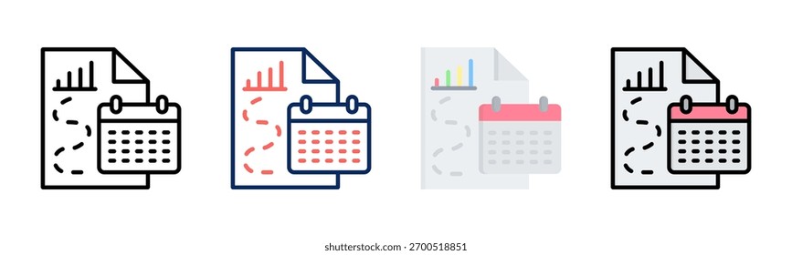Strategic Planning icon set multiple style collection