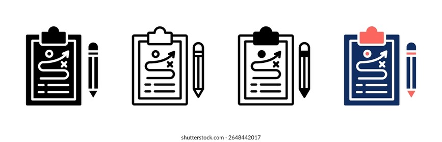 Strategic Planning icon sheet multiple style collection