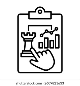 Strategic Planning Line Icon Vector Illustration