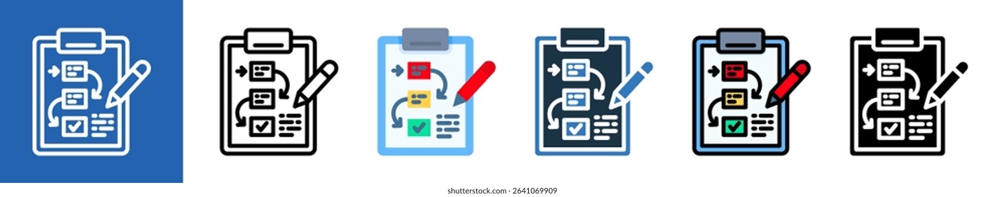 Strategic Planning multiple icon style vector illustration