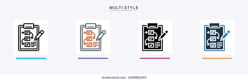 Strategic Planning multiple icon style vector illustration