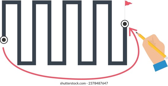 Strategic planning, plan to overcome difficulty or obstacle to reach goal or target, team brainstorm or competitor analysis, business success concept

