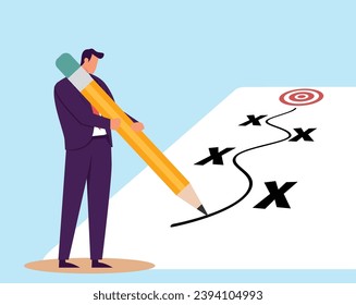 Strategic planning, plan to overcome difficulty or obstacle to reach goal or target, team brainstorm or competitor analysis, business success concept