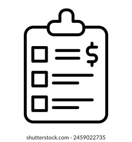 Strategic Planning Vector Line Icon Design
