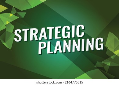Strategic planning word concept vector illustration with lines modern futuristic 3d style for landing page template ui web mobile app poster banner flyer background gift card coupon label wallpaper