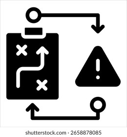 Elemento De Icono De Riesgo Estratégico Para Diseño