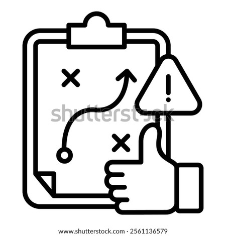 Strategic Risk Icon Element For Design