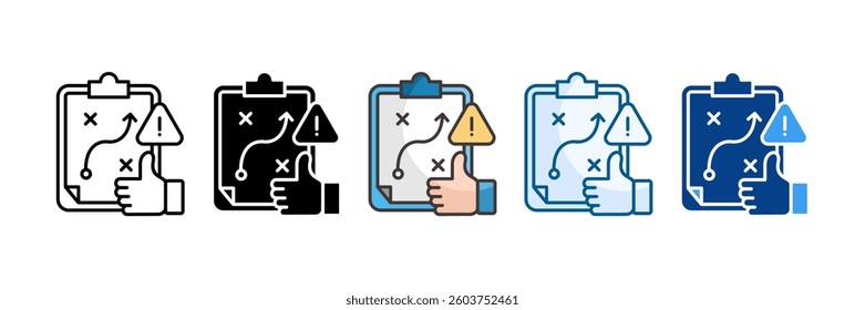 Strategic Risk Icon Set Multiple Style Collection