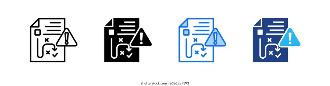 Strategic Risk Icon Set Multiple Style Collection