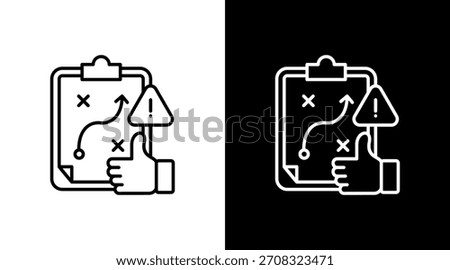 Strategic Risk White Icon Set Design