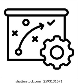 Strategic Roadmap Icon Element For Design