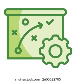Strategic Roadmap Icon Element For Design
