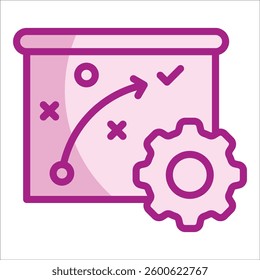 Strategic Roadmap Icon Element For Design
