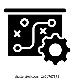Strategic Roadmap Icon Element For Design