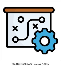 Strategic Roadmap Icon Element For Design