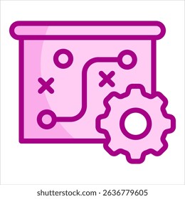Strategic Roadmap Icon Element For Design