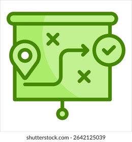 Strategic Roadmap Icon Element For Design