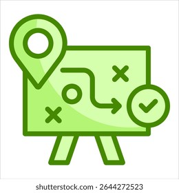 Strategic Roadmap Icon Element For Design