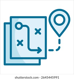 Strategic Roadmap Icon Element For Design