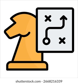 Strategic Roadmap Icon Element For Design