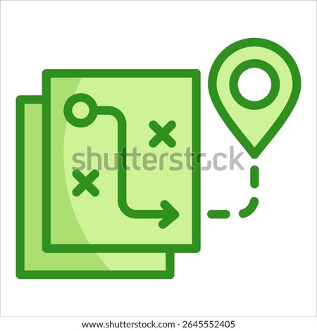 Strategic Roadmap Icon Element For Design