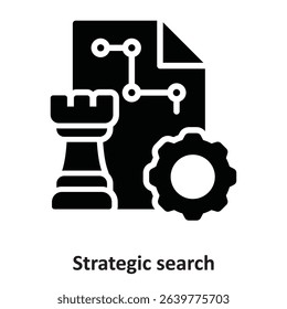 Strategic search Vector Icon which can easily modify or edit
