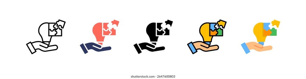 Strategic Solutions Icon Multiple Vector Illustration