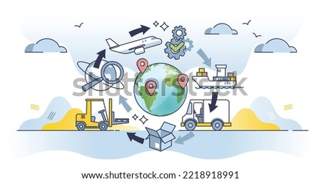 Strategic sourcing process with global supply channels partnership outline concept. Lowest service price reevaluation with cost efficient business model vector illustration. Procurement work style.