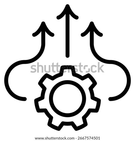Strategic Systems Alignment Icon Line Vector Illustration