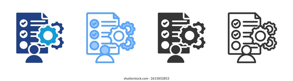 Strategic Technique icon set multiple style collection