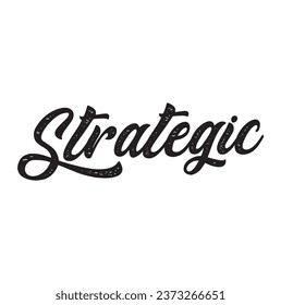 strategic text on white background.