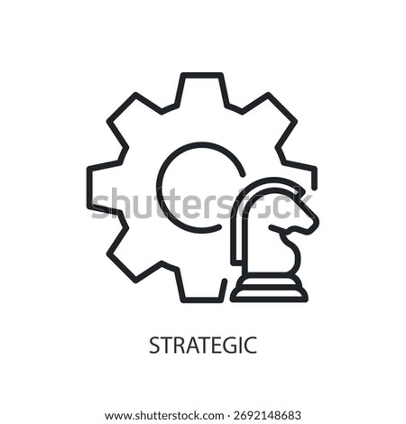 Strategic thin line vector icons.