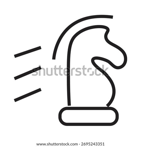 Strategic Thinking Icon – Chess Knight Symbol for Planning and Leadership
