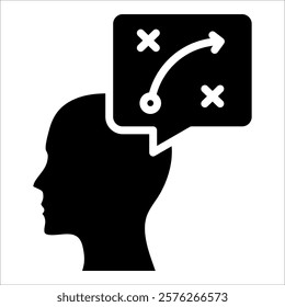 Strategic Thinking Icon Element For Design