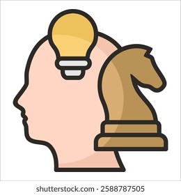 Strategic Thinking Icon Element For Design