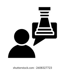 Strategic Thinking Icon Element for Design