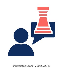 Strategic Thinking Icon Element for Design