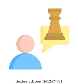 Strategic Thinking Icon Element for Design