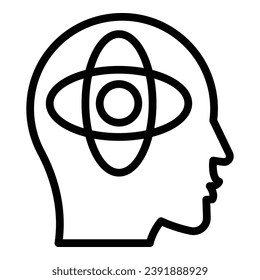 Strategic thinking icon outline vector. Think mind. Skill human