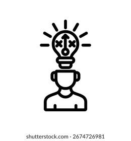 Strategic Thinking Icon Outline Vector Illustration