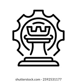Strategic Thinking line icon. Universal creative premium symbol. Vector sign icon logo template. Vector illustration