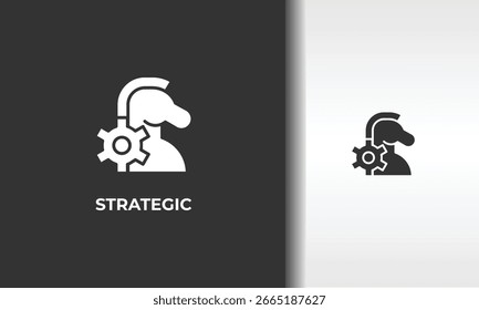 Ilustración De Símbolo Aislado De Vector Estratégico, Icono O Logotipo
